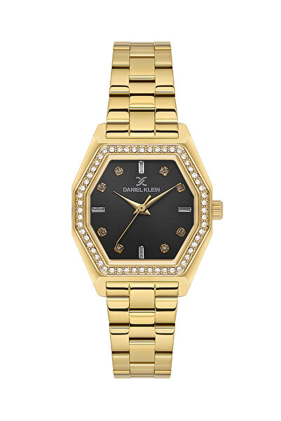 Daniel Klein ساعة نسائية فاخرة من الفولاذ المقاوم للصدأ مطلية بالذهب DK.1.141...