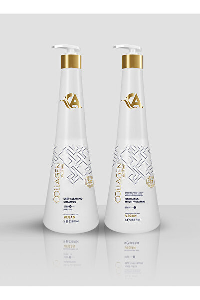 collagen active مجموعة شامبو التنظيف العميق والماسك بالكولاجين النباتي للشعر ...