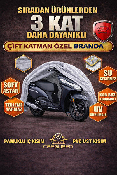 CarGuard غطاء محرك دراجة نارية هوندا أكتيفا 125 سي سي قماش مجدّل - متوافق مع ...