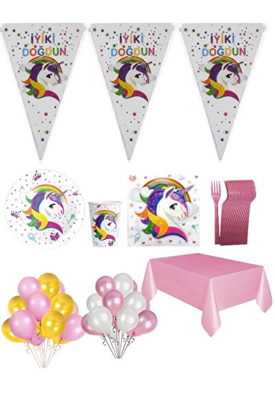 UNICORN 8 Kişilik Doğum Günü Seti