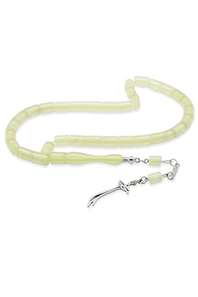 Tesbihane Non-Tarnish Metal Zulfiqar Tassel Cut Cut Transparent Color Cat's E...