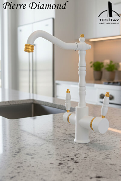 tesitay Arıtmalı Rustik Nostaljik Eviye Bataryası Mutfak Musluğu Musluk Armat...