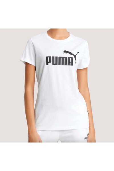 Puma Ess Logo Tee 24K Дамска тениска - Бяла - XS
