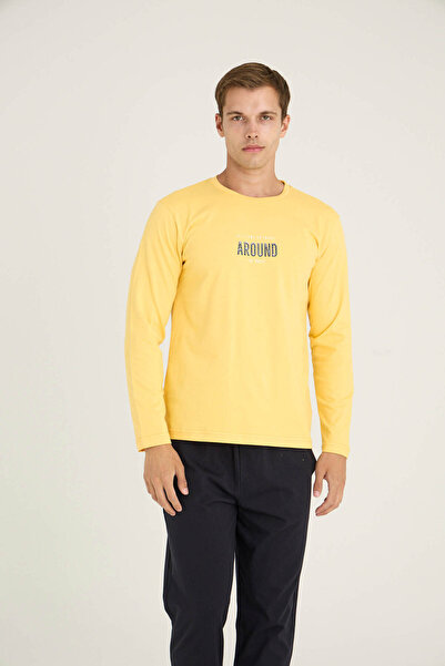 KLY 100% Cotton Men's O-Collar Pajama Set Stylish Design - Outerwear