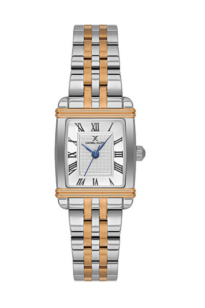 Daniel Klein ساعة نسائية فاخرة من الفولاذ المقاوم للصدأ باللونين الفضي والذهب...