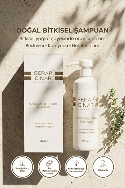 Serap Çınar Cosmetics Bitkisel Şampuan 500ml
