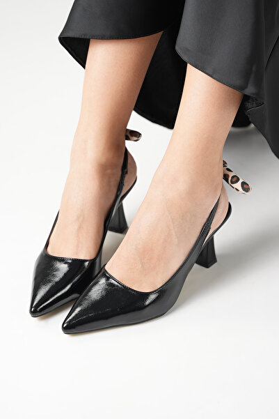 DAD WOLF Classic Heels with Leopard Detail, Stylish and Suitable for Everyday...