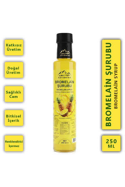 sarıbelen Bromelain Ananas İçeren Detox Şurubu 250 ml (Koenzim Q10 ve L-Karni...