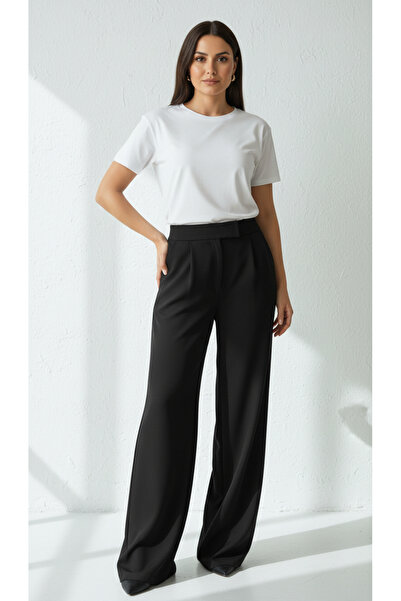 Curly ЧОРНІ ШТАНИ ПАЛАЦЦО З ВИСОКОЮ ТАЛІЄЮ