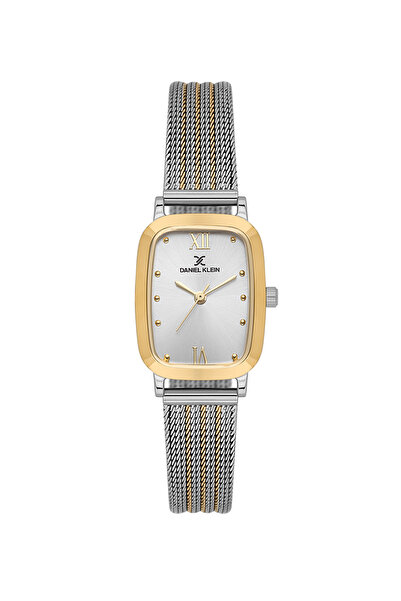 Daniel Klein Premium Silver and Gold Mesh Band Watch for Women DK.1.14125-4
