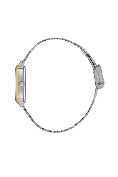Daniel Klein Premium Silver and Gold Mesh Band Watch for Women DK.1.14125-4