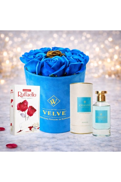 velve Pachet dama VLV, trandafiri de sapun, parfum Riiffs Celesto Turquoise s...
