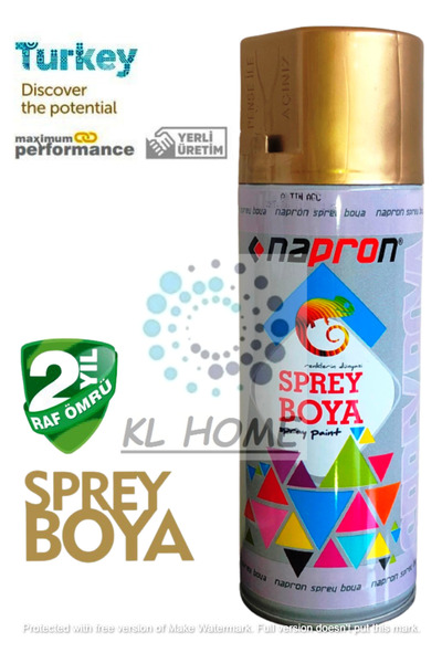 KL HOME Gold Altın Renk Sprey Boya - 2 Sene Raf Ömrü