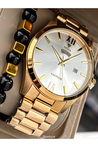 Fiesta هيكل من الفولاذ، سوار من الفولاذ (لا يتلاشى) ساعات يد رجالية فاخرة بال...