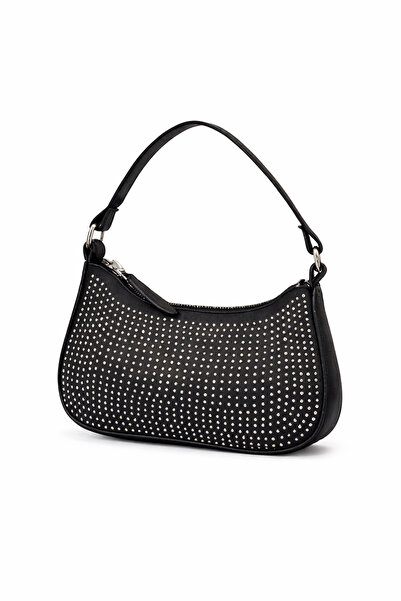 ZERVA QUEEN Stoned Black Women's Handbag