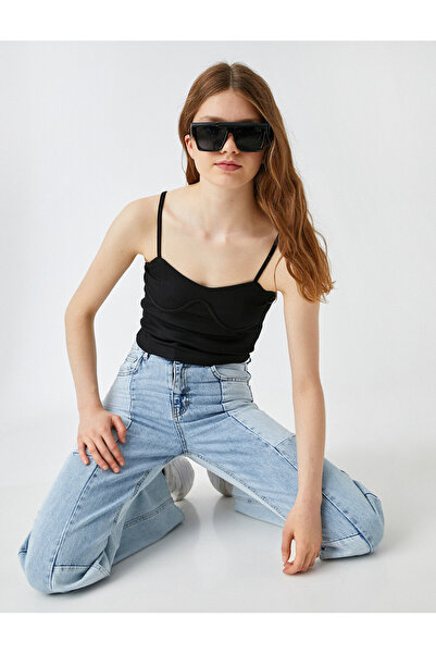 Koton Crop Tank Top με λεπτές τιράντες