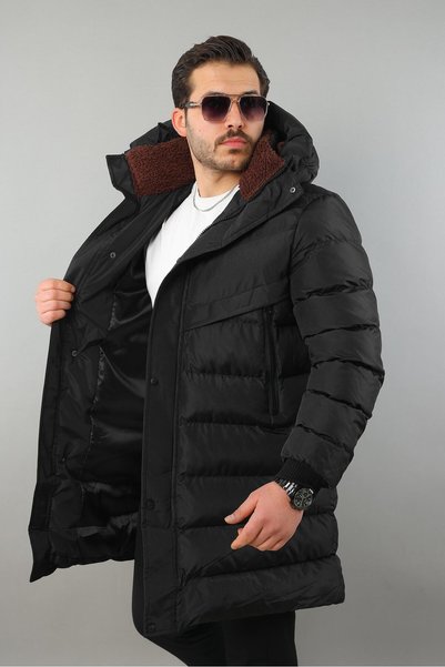 MODAEMAS MEN'S HOODED LONG Puffer Jacket