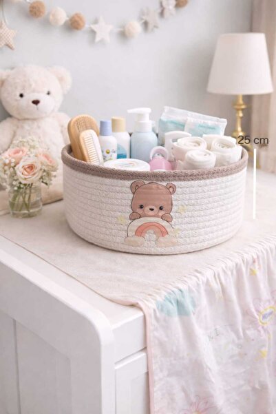 Secem Boutique Teddy Bear Children's Basket, Baby Organizer