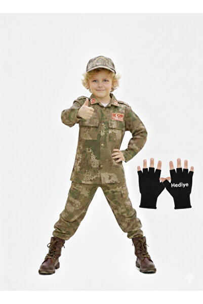 Ertekstekstil Çocuk Asker Takımı Komando Çocuk Asker Kıyafeti