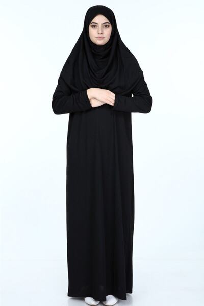 erva collection Women's practical prayer dress with black hijab