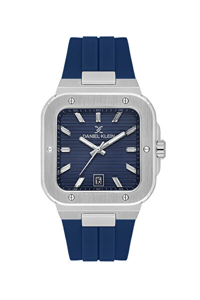 Daniel Klein Premium Dark Blue Silicone Band Watch for Men DK.1.14143-3