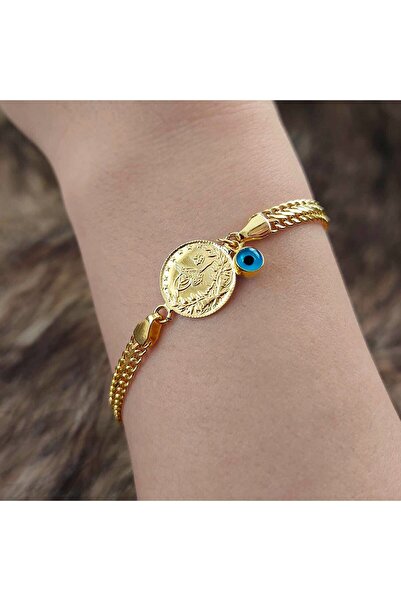 Altınbeyi 22 Ayar Reşat Çeyrek Altınlı 14 Ayar Kordonlu Bileklik