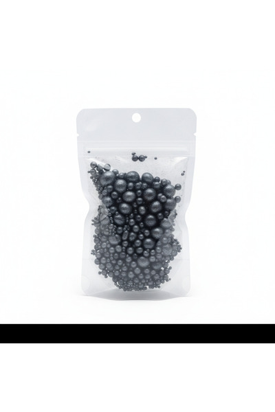 hediyehobihersey Siyah Festival Boncuk Şeker Draje Süsleme 50 gr