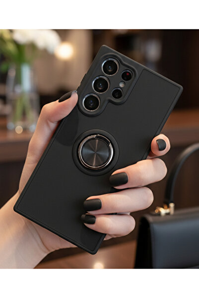 Hatreds Samsung Galaxy S25 Ultra İçin Kamera Korumalı Yüzüklü Kılıf - Leke Tu...