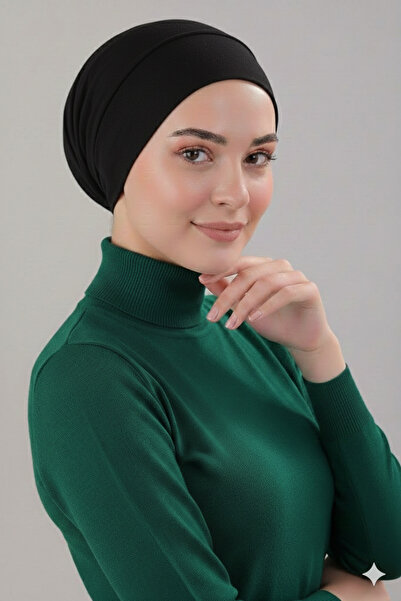 Sonbaharmoda Tesettür Bone Önü Dikişsiz Hazır Pratik Geçmeli Düz Bonesi Pamuk...