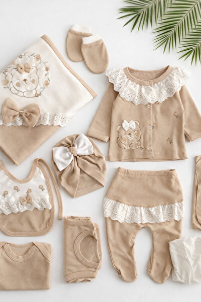 moukou 10 Pieces Newborn Lace Collar Boxed Hospital Release Baby Birth Gift