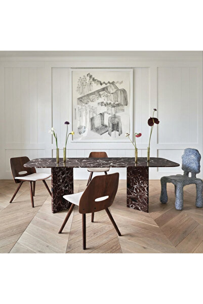 adomarmarblehandmadeandluxury Vişne Mermer Yemek Masası, Rosso Levanto Mermer...