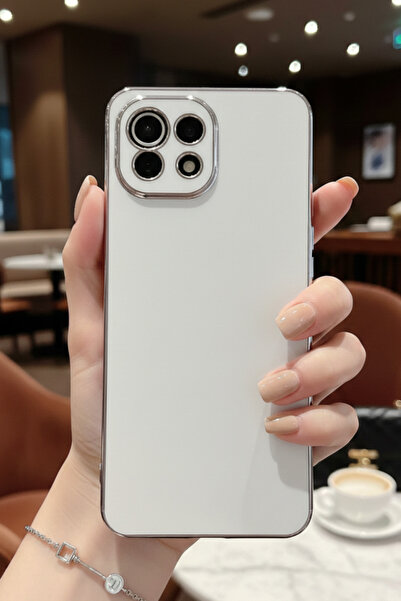 AQUA AKSESUAR Xiaomi Mİ 11 Lite Uyumlu Parlak Altın Kenarlı Kamera Korumalı D...