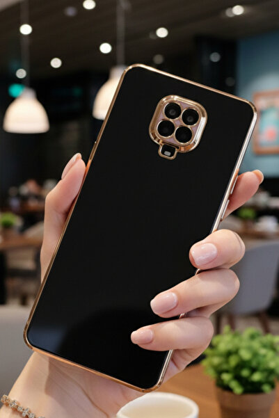 AQUA AKSESUAR Xiaomi Redmi Note 9 Pro Uyumlu Parlak Altın Kenarlı Kamera Koru...