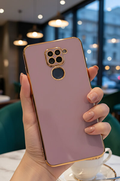AQUA AKSESUAR Xiaomi Redmi Note 9 Uyumlu Parlak Altın Kenarlı Kamera Korumalı...