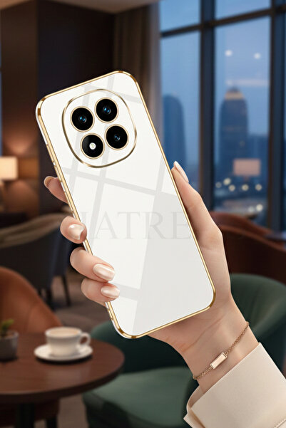 Hatreds Xiaomi Redmi Note 14 Pro Plus Kılıf Parlak Altın Kenarlı Kamera Korum...