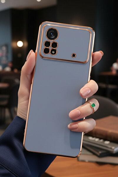 AQUA AKSESUAR Xiaomi Poco X4 Pro 5G Uyumlu Parlak Altın Kenarlı Kamera Koruma...