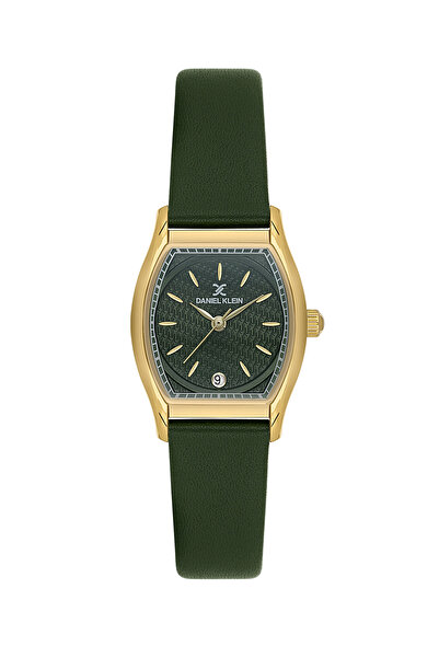 Daniel Klein Premium Dark Green Leather Watch for Women DK.1.14152-4