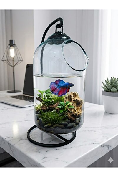 Heryerden Ferforjeli Akvaryum Askılı Fanus Teraryum Akılı Akvaryum Dekoratif ...