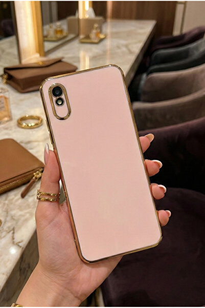 AQUA AKSESUAR Xiaomi Redmi 9A Uyumlu Parlak Altın Kenarlı Kamera Korumalı Day...