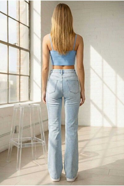 Trn JNS Zvonaste nogavice F Zvonaste farmerke Jeans I Visok struk Light Blue ...