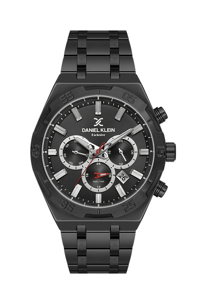 Daniel Klein Exclusive Black Stainless Steel Watch for Men DK.1.14207-5