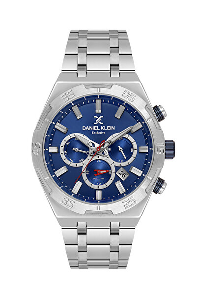 Daniel Klein ساعة رجالية حصرية من الفولاذ المقاوم للصدأ باللون الفضي DK.1.142...