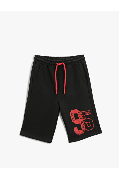 Koton Къси панталони с щампа и ластик на талията с джоб над коляното