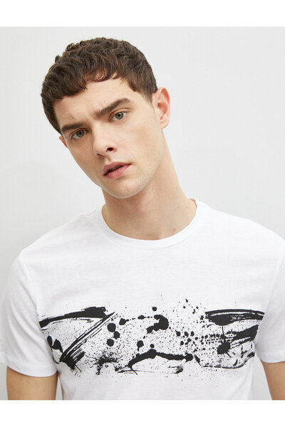 Koton Tricou alb-81858 pentru bărbați