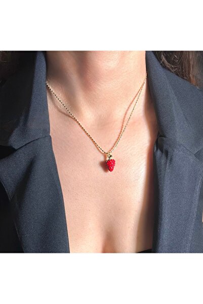 Lumel Takı Lumel Xuping Gold Renk Zincir Çilek Kolye