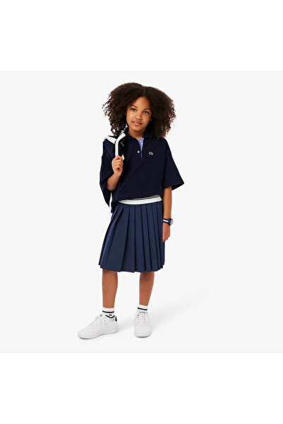 Lacoste تنورة قطنية أكسفورد مطوية - JJ0927-00-166