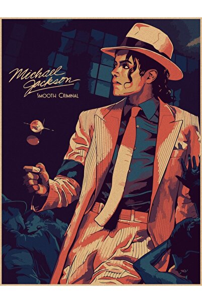 Caph Design Michael Jackson Vintage Kraft Poster - 33x48cm
