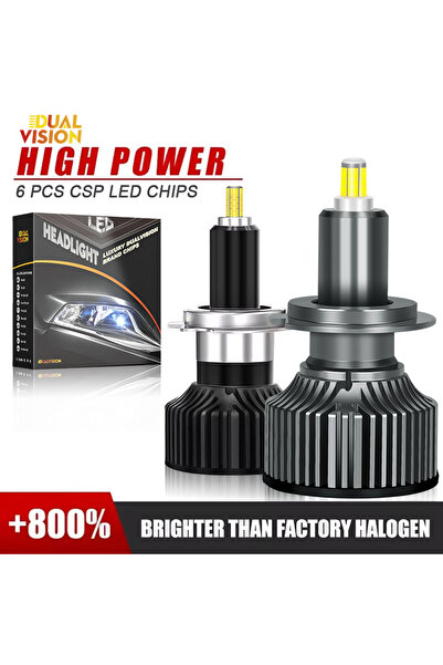 Choice H1 6000K أبيض بارد 360 H7 LED Canbus مصباح أمامي 30000LM CSP Chip LED ...