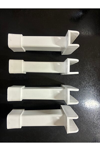 GÜRDEN AYAK 10 Cm U Geçme Mobilya Ayak Beyaz 4 Adet + Vidaları