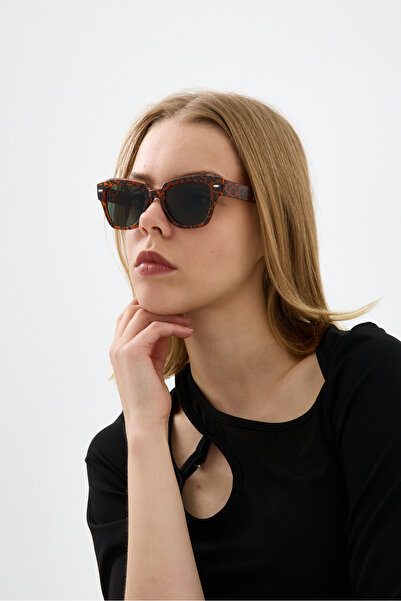 Chunky Frame Ogiani Leopard Unisex Geometric Sunglasses